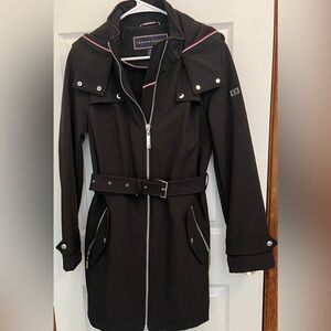 Tommy Hilfiger Black rain jacket size S Never worn